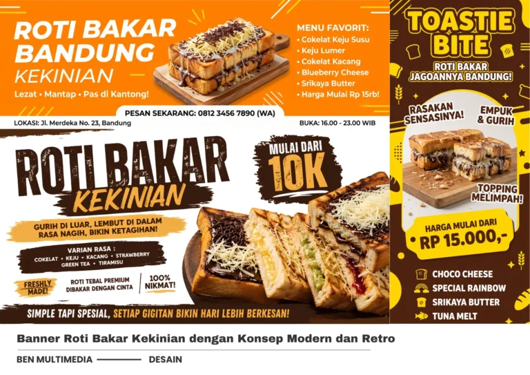 4 Contoh Banner Roti Bakar Kekinian yang Bikin Ngiler