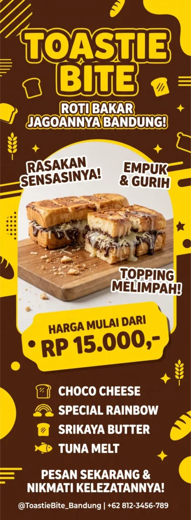 Spanduk Roti Bakar Unik - Ben Multimedia