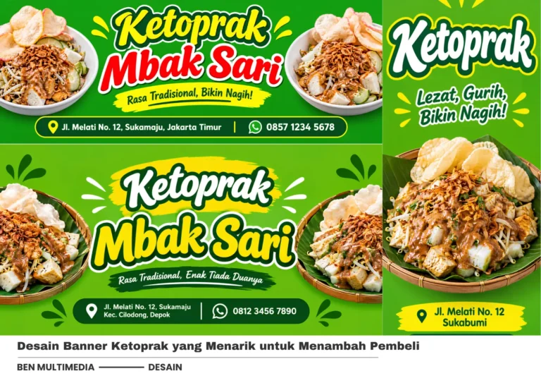4 Contoh Banner Ketoprak yang Menarik untuk Promosi Jualan