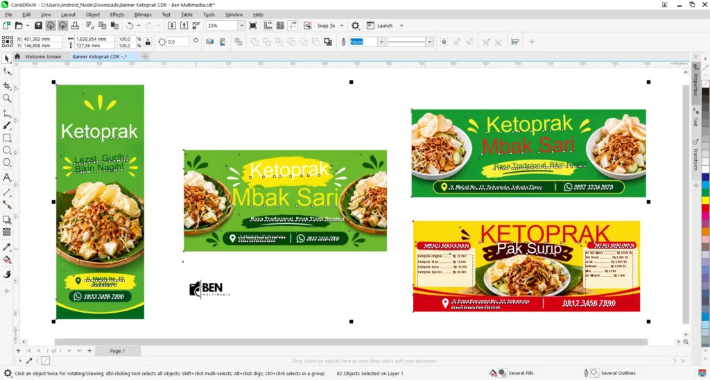 4 Contoh Banner Ketoprak yang Menarik untuk Promosi Jualan 6 Banner Ketoprak CDR - Ben Multimedia