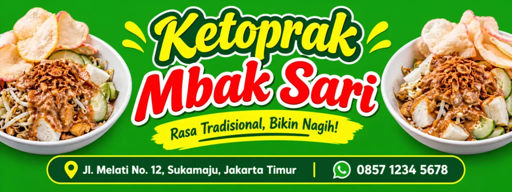 4 Contoh Banner Ketoprak yang Menarik untuk Promosi Jualan 2 Banner Ketoprak - Ben Multimedia