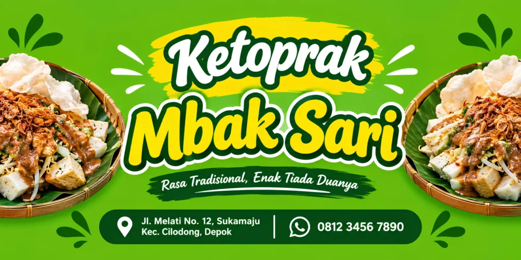 4 Contoh Banner Ketoprak yang Menarik untuk Promosi Jualan 3 Contoh Banner Ketoprak - Ben Multimedia