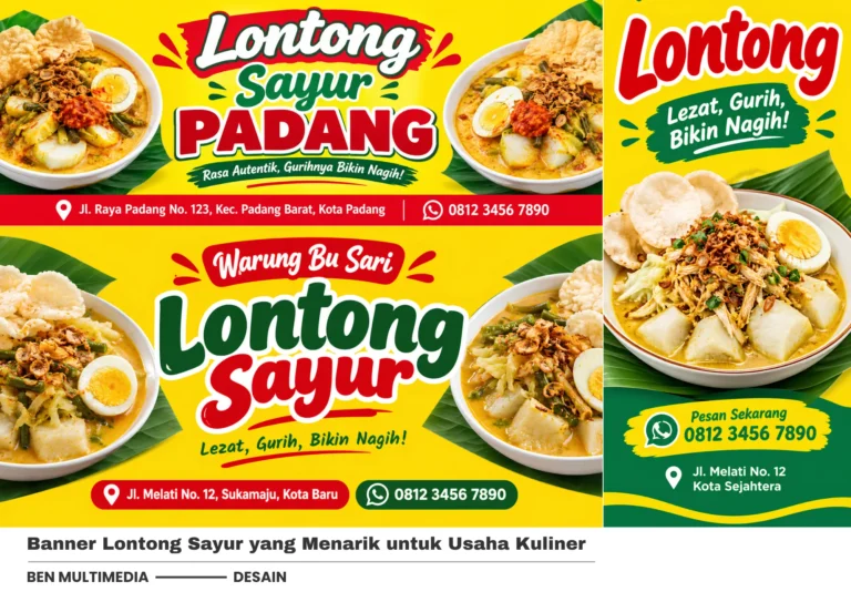 4 Inspirasi Banner Lontong Sayur Jualan Laris Manis