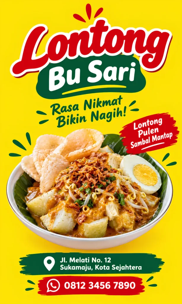 4 Inspirasi Banner Lontong Sayur Jualan Laris Manis 5 Spanduk Nasi Uduk Lontong Sayur - Ben Multimedia