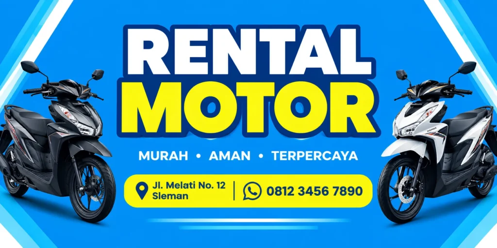 Contoh Banner Rental Motor - Ben Multimedia