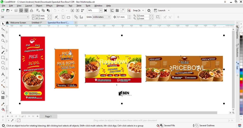 Banner Rice Bowl CDR - Ben Multimedia