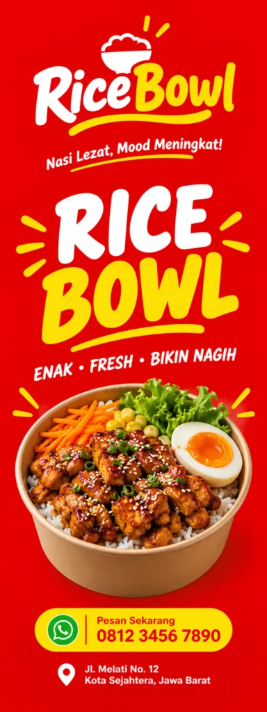 Standing X Banner Rice Bowl - Ben Multimedia