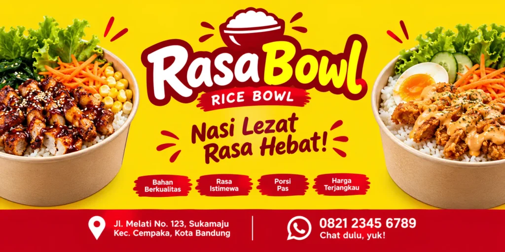 Contoh Banner Rice Bowl - Ben Multimedia