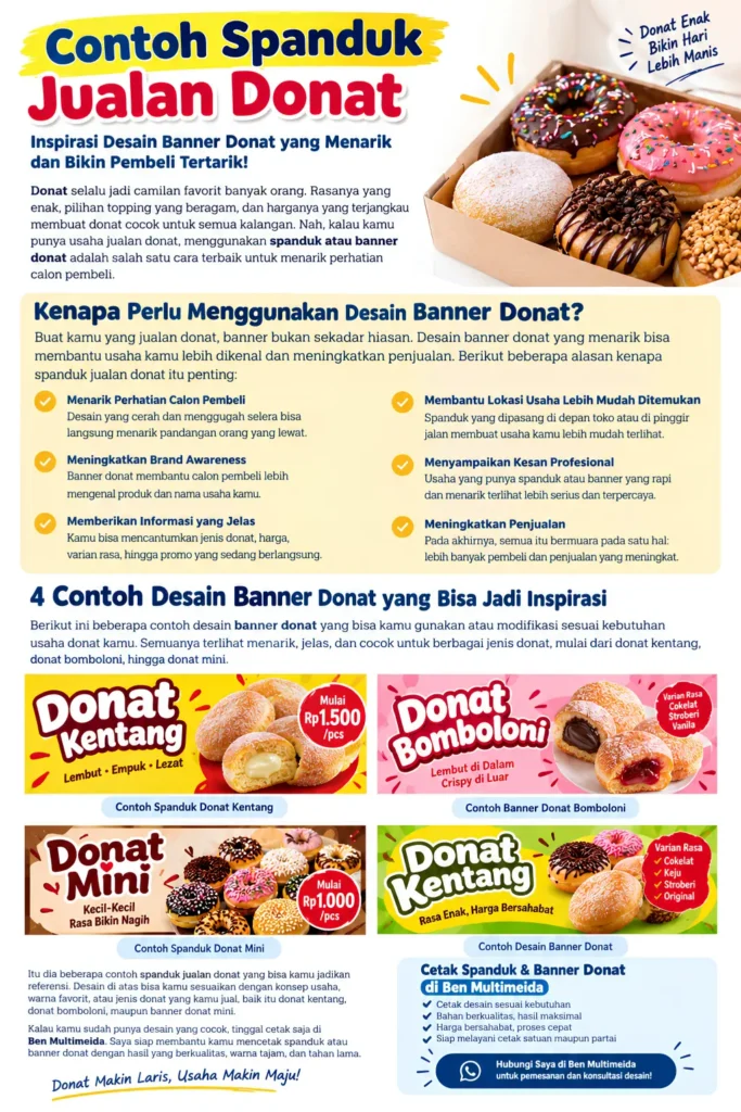 Desain Spanduk Donat - Ben Multimedia