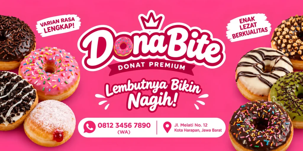 Contoh Desain Banner Donat - Ben Multimedia