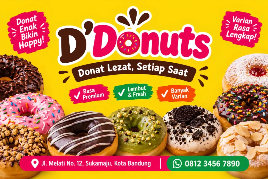 Contoh Spanduk Donat - Ben Multimedia