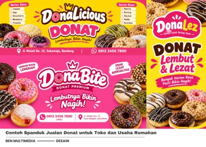 Contoh Spanduk Jualan Donat