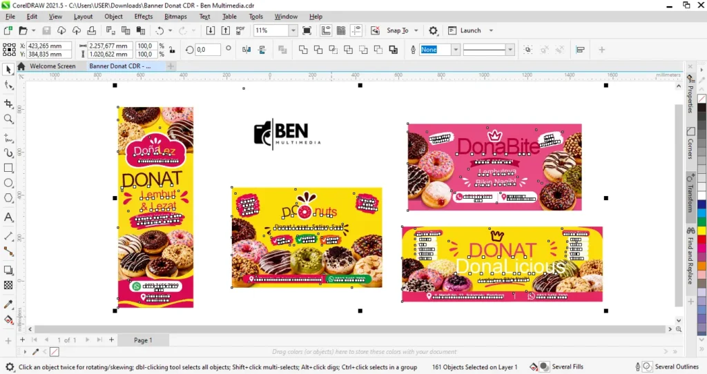 Banner Donat CDR - Ben Multimedia