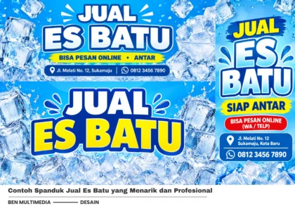 Spanduk Jual Es Batu