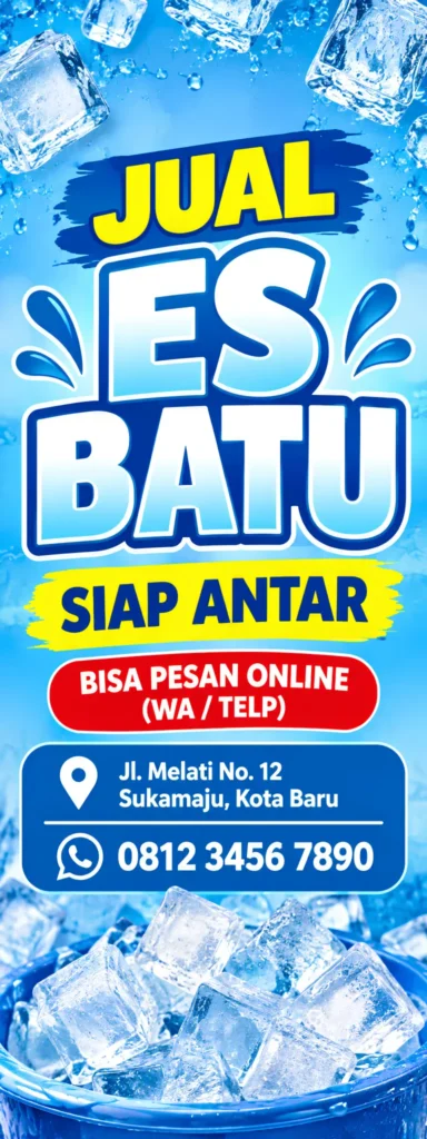 Standing Banner Es Batu Berdiri - Ben Multimedia