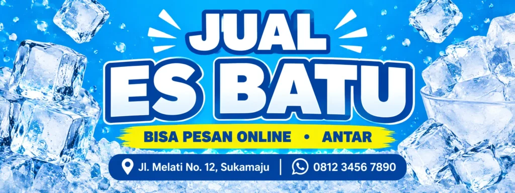 Spanduk Jual Es Batu - Ben Multimedia