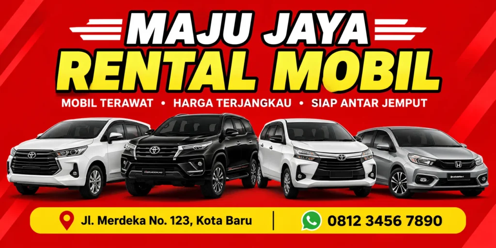 Desain Banner Rental Mobil - Ben Multimedia
