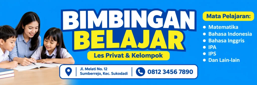 Spanduk Bimbingan Belajar - Ben Multimedia