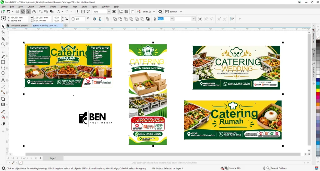 Banner Catering CDR - Ben Multimedia