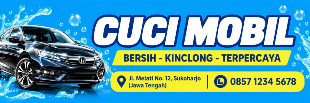 Contoh Spanduk Cuci Mobil - Ben Multimedia