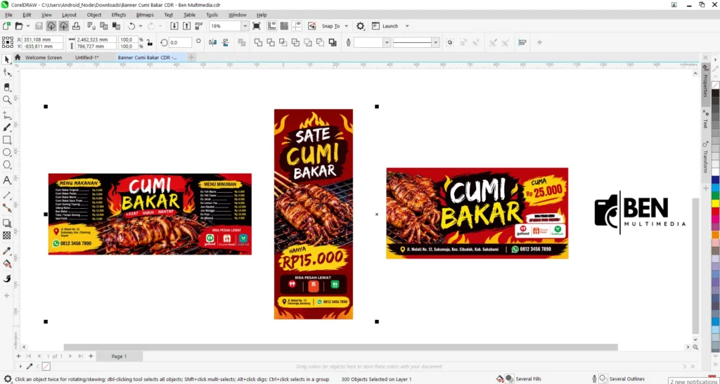 Banner Cumi Bakar CDR - Ben Multimedia