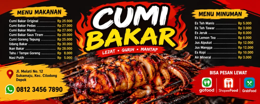 Contoh Banner Cumi Bakar - Ben Multimedia