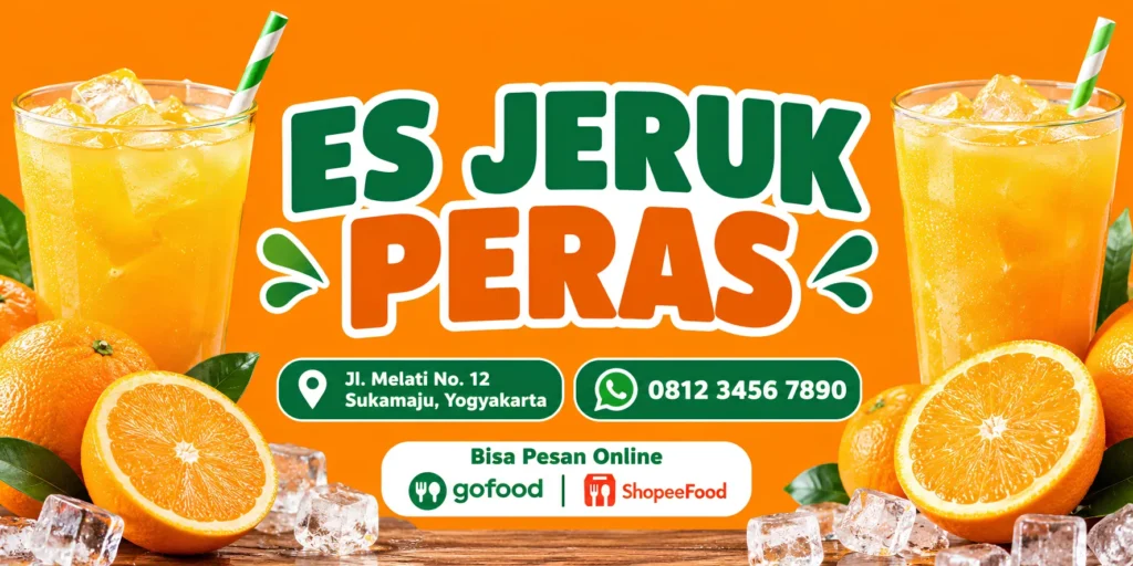 Spanduk Es Jeruk Peras - Ben Multimedia