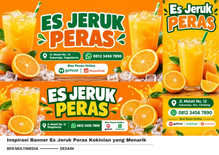 Contoh Banner Es Jeruk Peras Kekinian yang Terlihat Segar