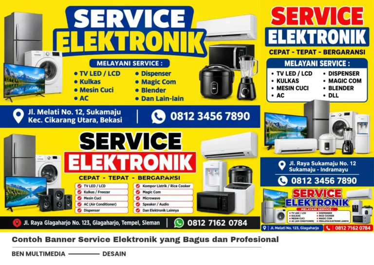 4 Contoh Banner Service Elektronik yang Bagus
