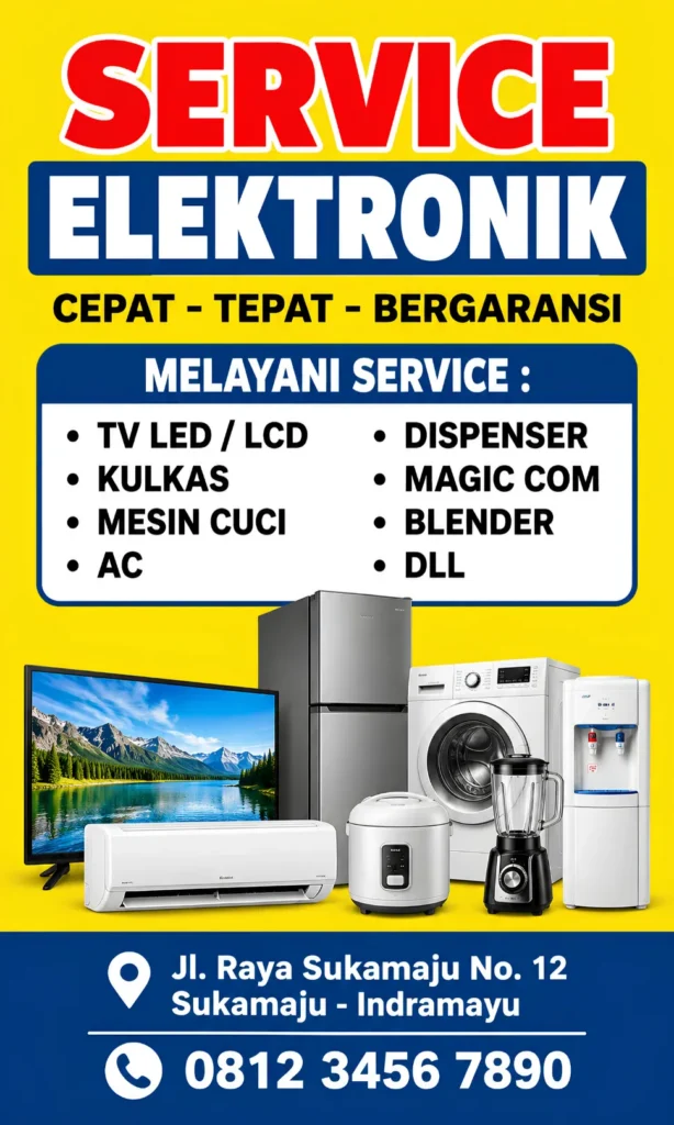 Standing Banner Service Elektronik - Ben Multimedia