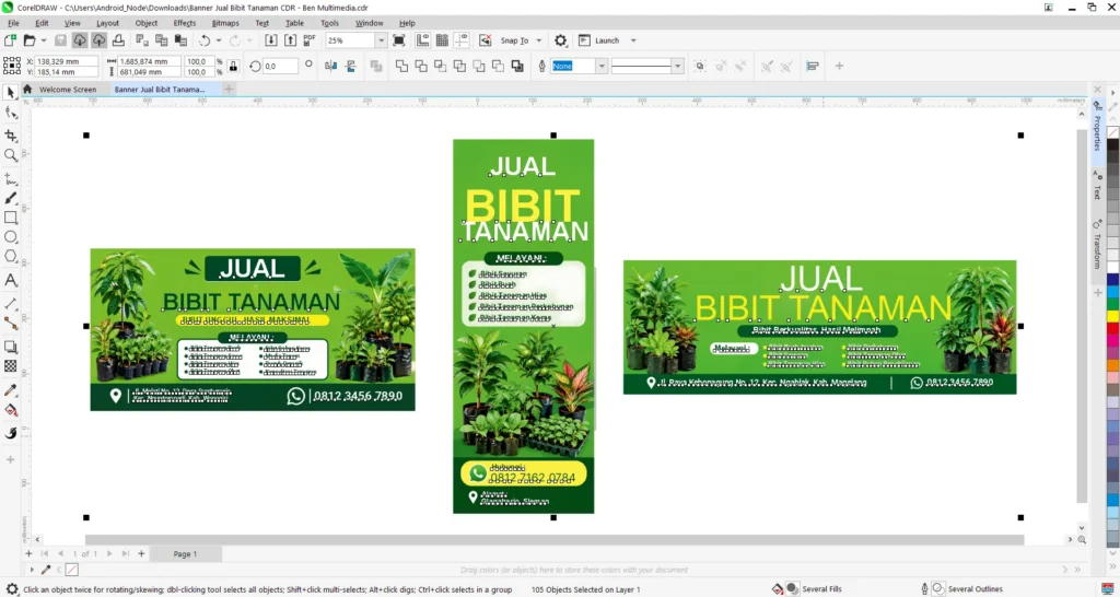 Banner Jual Bibit Tanaman CDR - Ben Multimedia
