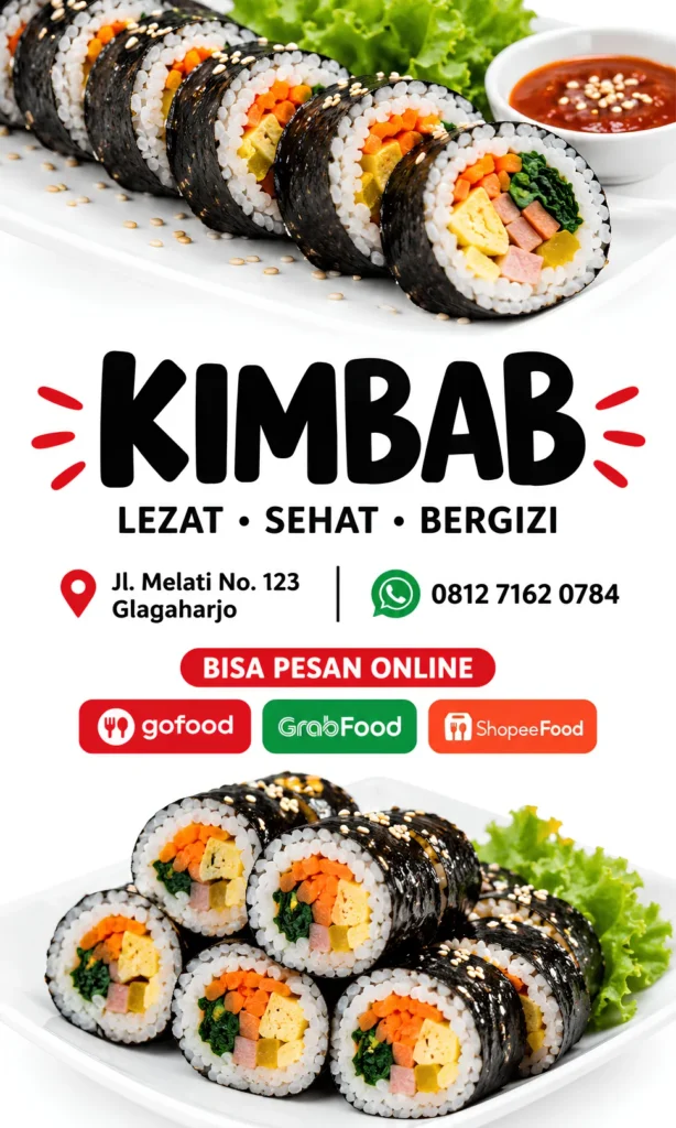 Desain Banner Kimbab Berdiri - Ben Multimedia
