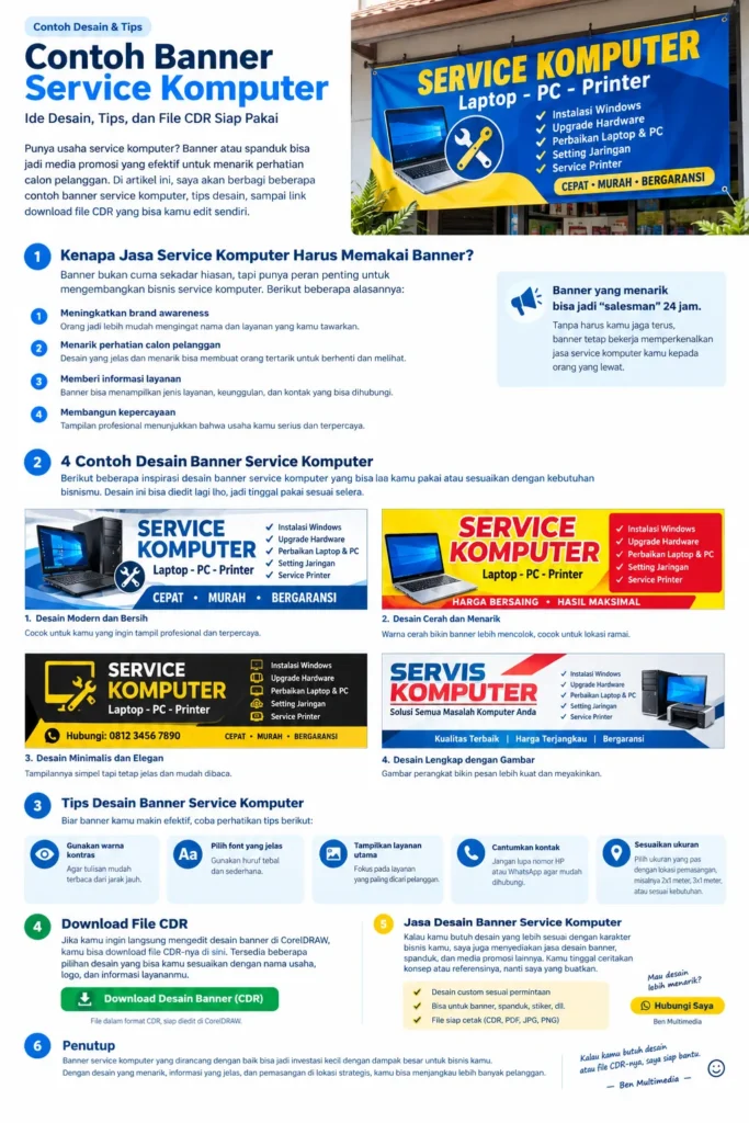 Banner Service Komputer - Ben Multimedia
