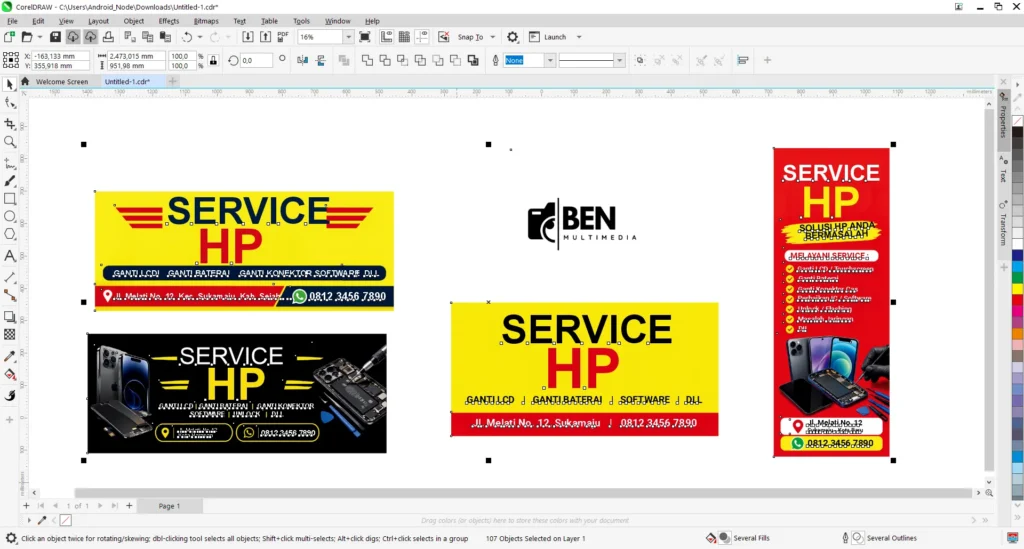 Banner Service HP CDR - Ben Multimedia