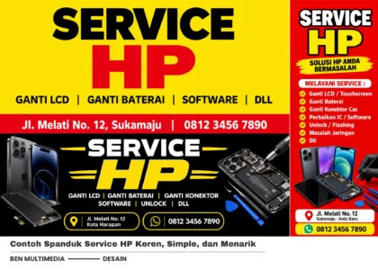 Contoh Spanduk Service HP