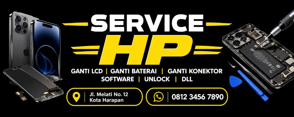 Spanduk Service HP Keren - Ben Multimedia