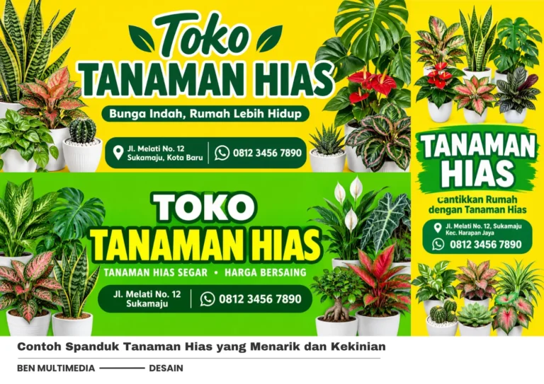 3 Contoh Spanduk Tanaman Hias yang Simpel dan Menarik