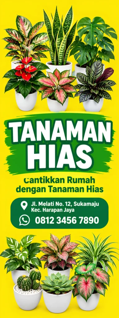Spanduk Tanaman Hias Berdiri - Ben Multimedia