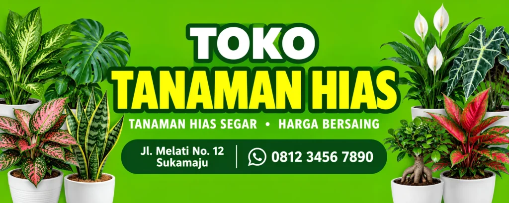 Contoh Spanduk Jual Tanaman Hias - Ben Multimedia