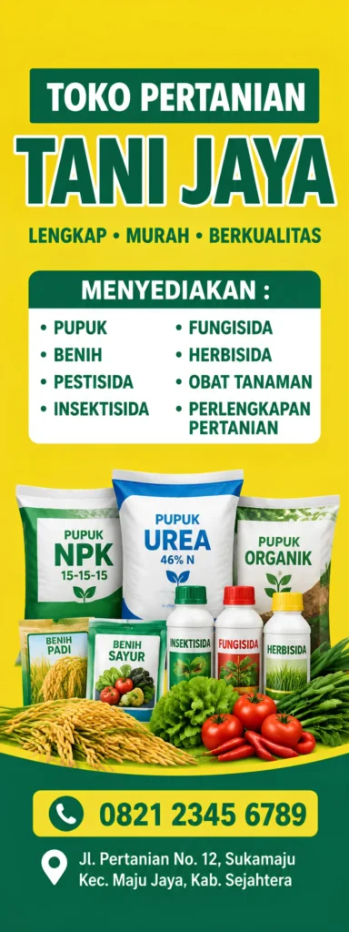 Banner Toko Pertanian Berdiri - Ben Multimedia
