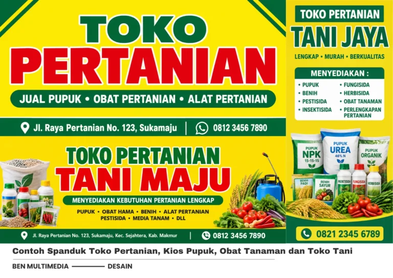 4 Contoh Spanduk Toko Pertanian Untuk Kios Tani